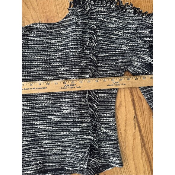 Misa Los Angeles m Sweater  l Karine Fringe Navy Blue  White Crop Top $249 - Picture 12 of 12